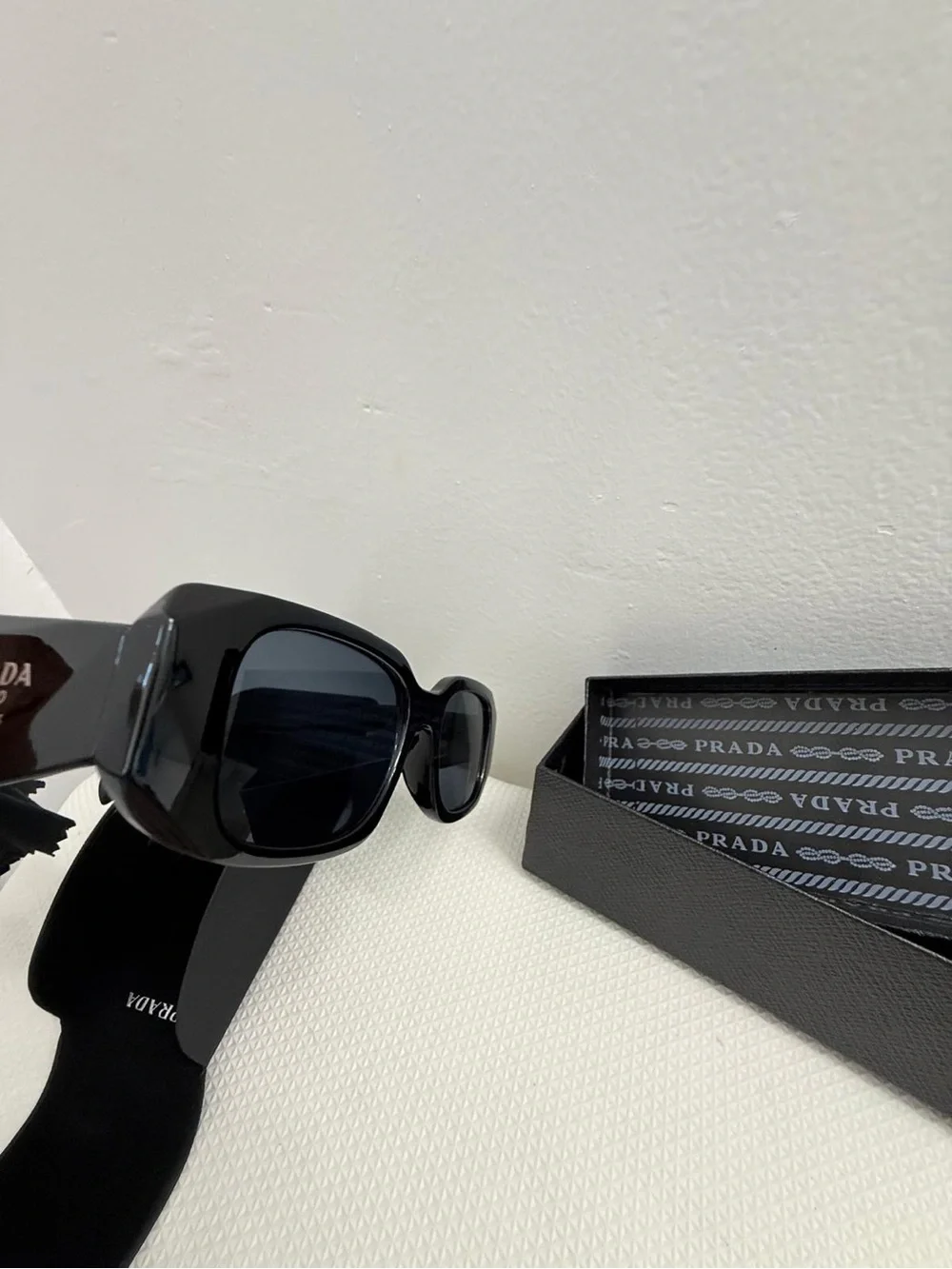 Pr Black Rectangular Women's Sunglasses